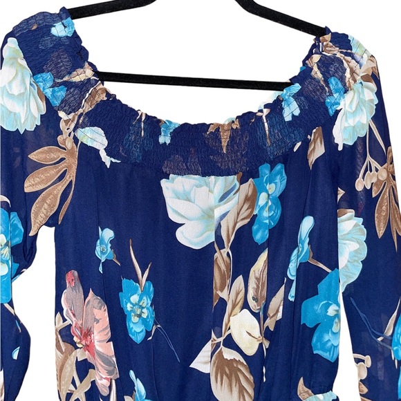 Happy Haleiwa Floral Romper in Navy - Picture 8 of 8